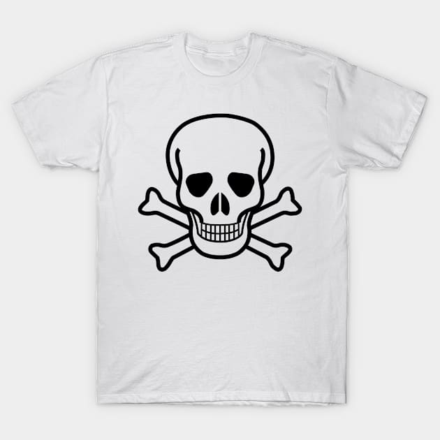 Pirate Scull and Bones T-Shirt by SzlagRPG